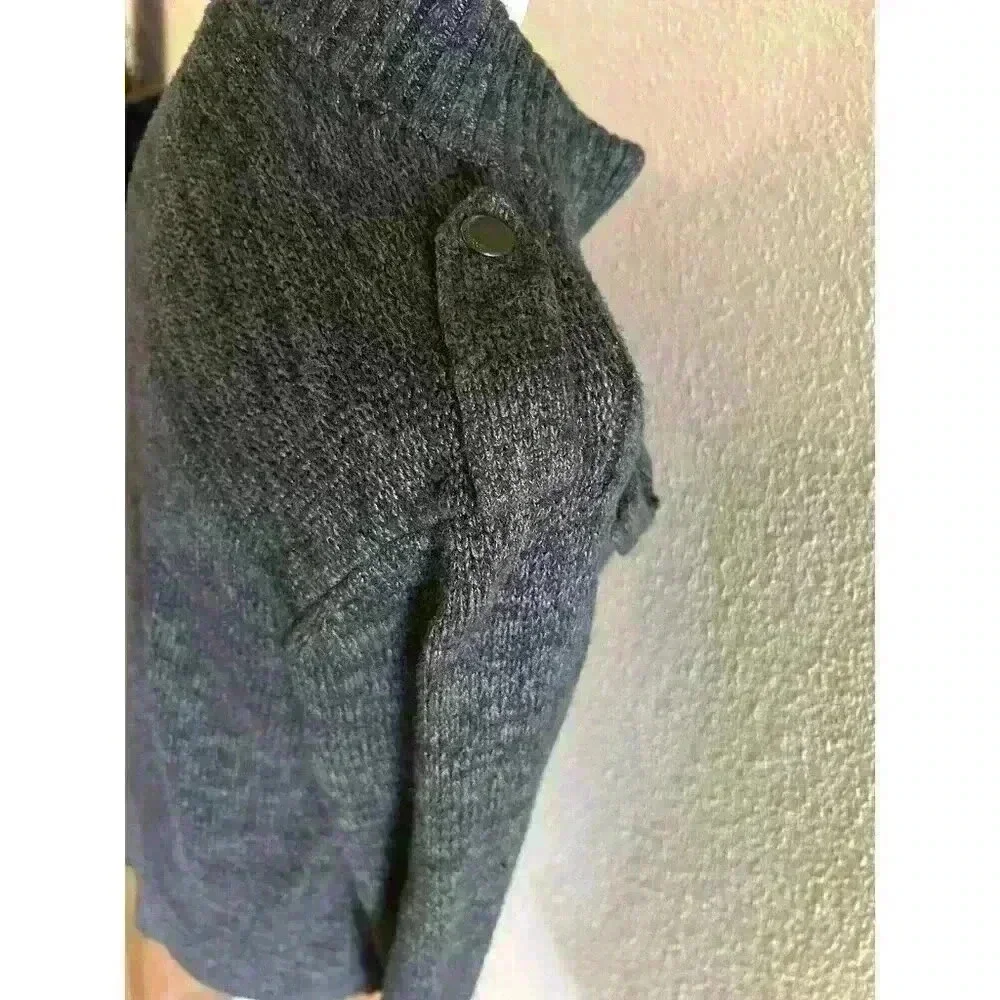 Rock&Republic Zip Up Sweater Grey Size Small Cotton Nylon Rayon Nice Sweater - Picture 5 of 9